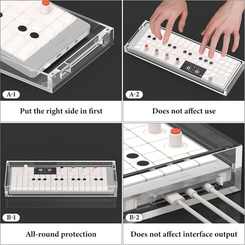 Geekria Synthesizer Clear Acrylic Case Protector, Magnetic Closing Dust Cover, Compatible with Teenage Engineering OP-1 Field/OP-XY Portable Synthesizer (Clear) in Saudi Arabia