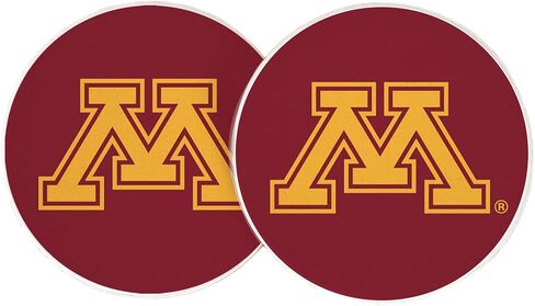 شركة Desert Cactus University of Minnesota Car Coaster Golden Gophers Custers Custer Custer Custer Set of 2 (Design A) in Saudi Arabia