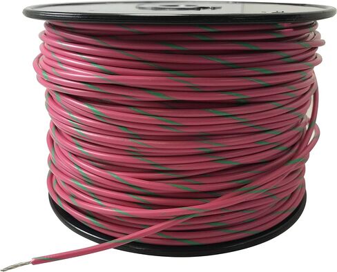 Sherco-Auto - 16 AWG Gauge Primary Tracer Marine Wire - 25 FT Spool/Coil of Red Wire & White Stripe Tinned Copper Electrical Wire - Made in USA in Saudi Arabia