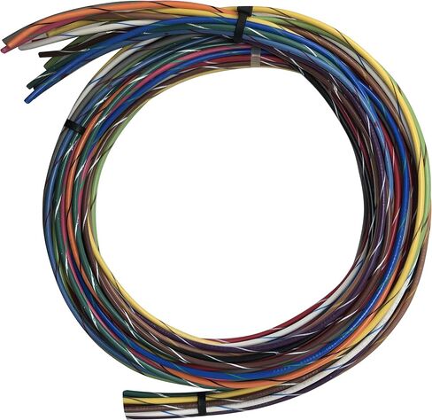 Sherco-Auto - 16 AWG Gauge Primary Tracer Marine Wire - 25 FT Spool/Coil of Red Wire & White Stripe Tinned Copper Electrical Wire - Made in USA in Saudi Arabia