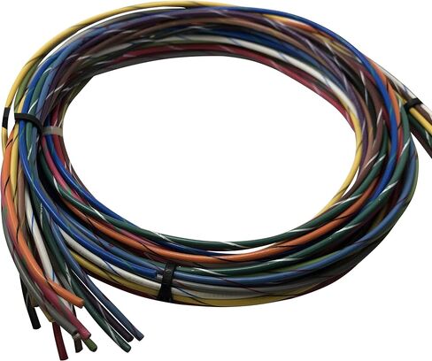 Sherco-Auto - 16 AWG Gauge Primary Tracer Marine Wire - 25 FT Spool/Coil of Red Wire & White Stripe Tinned Copper Electrical Wire - Made in USA in Saudi Arabia