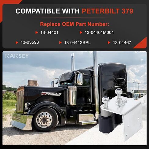13-04401 طقم أقواس الأسطوانة السفلى مع بكرات وأجهزة متوافقة مع Peterbilt 379 ، استبدل 13-04401M001 13-03593 13-04413SPL 13-04467 (جانب الركاب الأيمن) in Kuwait