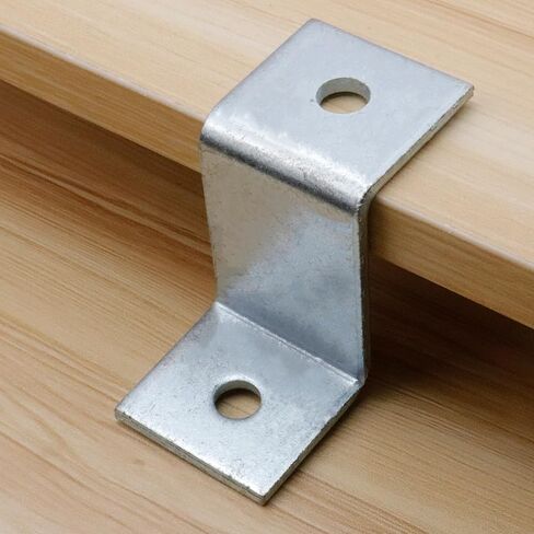 8 PCS Z Shape Connector Bracket, 2 Hole Z Fitting for 1.57" x 1.57" Strut Channel, Electro-Galvanized Thickness 3.7mm in Saudi Arabia