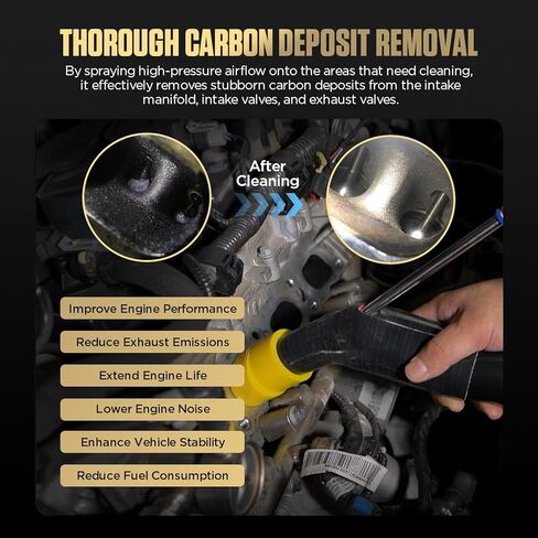 LUTIFIX HTS558 مسدس الجوز، آلة تنظيف نظام محرك السيارات، آلة تنظيف صمامات أنابيب سحب السيارات، نظام Valvetronic، مسحوق الجوز، عامل تنظيف رواسب الكربون الرملية in Saudi Arabia