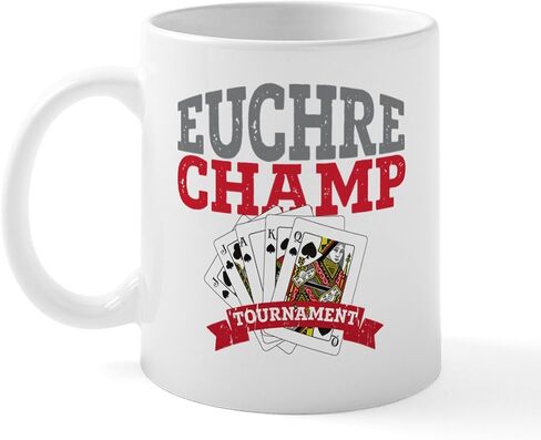 أكواب البطل Cafepress Euchre 11 أوقية (325 مل) قدح القهوة السيراميك in Saudi Arabia