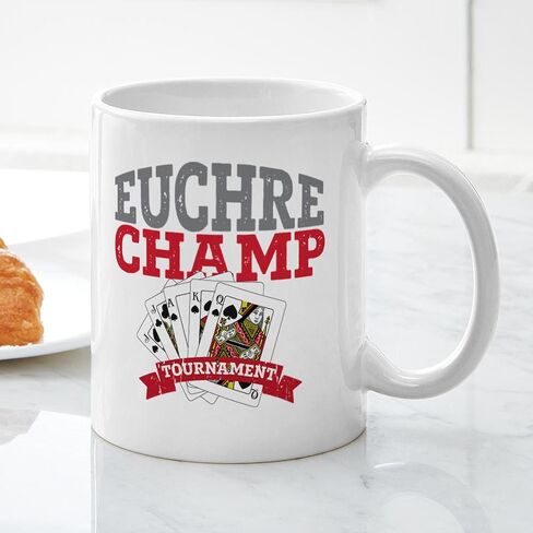 أكواب البطل Cafepress Euchre 11 أوقية (325 مل) قدح القهوة السيراميك in Saudi Arabia