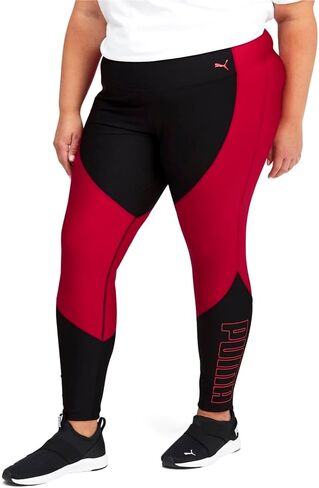 PUMA Womens Train Eversculpt Logo High Weist 78 Leggings Athletic Casual Comfort Technology - Black ، Red - Size 3X in Saudi Arabia