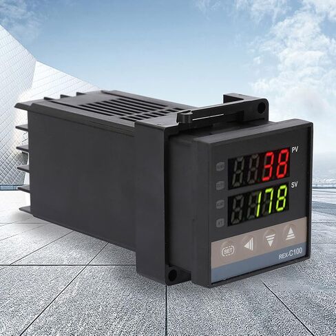 وحدة تحكم درجة حرارة PID REX C100 ، 0 ℃ ~ 1300 ℃ الإنذار الرقمي LED PID TERPARTING THERMOSTAT KIT AC 110V -240V مع استشعار K THERMOCOUPLE/TEMPTY ، MAX 40A SSR in Saudi Arabia