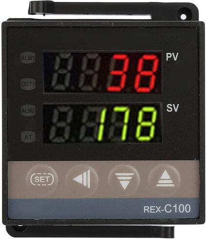 وحدة تحكم درجة حرارة PID REX C100 ، 0 ℃ ~ 1300 ℃ الإنذار الرقمي LED PID TERPARTING THERMOSTAT KIT AC 110V -240V مع استشعار K THERMOCOUPLE/TEMPTY ، MAX 40A SSR in Saudi Arabia