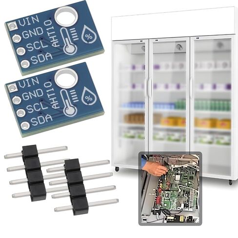 ECSiNG 4 Sets AHT10 I2C Digital Temperature Humidity Sensor Module Temperature Humidity Measurement Module IIC Communication Replace SHT20 Suitable for Testing Equipment in Saudi Arabia