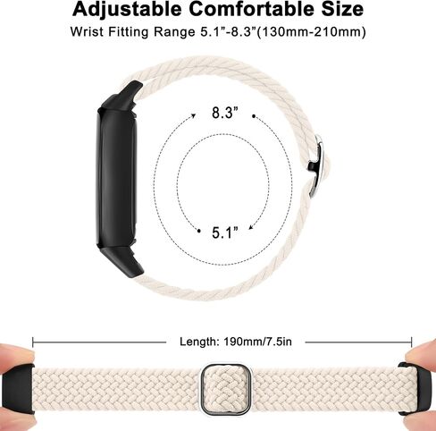شريط مرن متوافق مع Fitbit Luxe Bands Women Men ، Soft Respensy Loop Bublicy Strap لـ Fitbit Luxe Fitness and Wellness Tracker in Kuwait