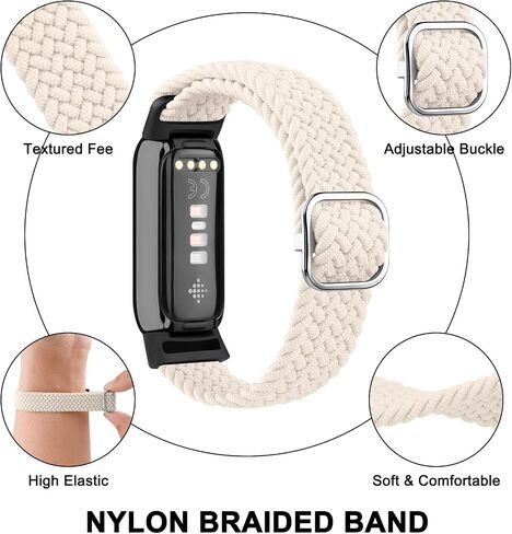 شريط مرن متوافق مع Fitbit Luxe Bands Women Men ، Soft Respensy Loop Bublicy Strap لـ Fitbit Luxe Fitness and Wellness Tracker in Kuwait