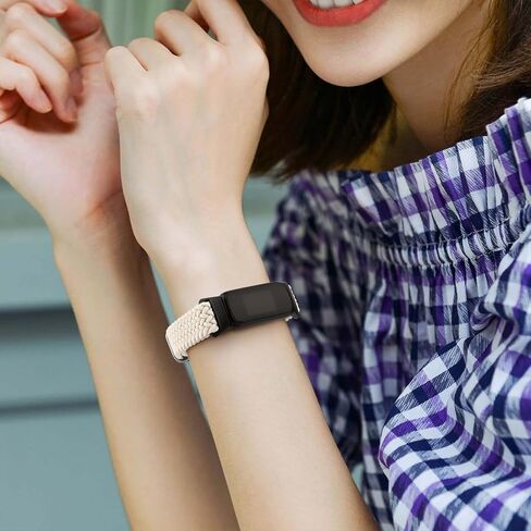 شريط مرن متوافق مع Fitbit Luxe Bands Women Men ، Soft Respensy Loop Bublicy Strap لـ Fitbit Luxe Fitness and Wellness Tracker in Kuwait