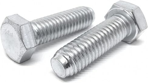 (100 Pieces) M6-1.00x20 MM Class 10.9 Hex Head Cap Screws Bolts Metric Grade UNC Coarse Full Threads Zinc Clear in Saudi Arabia
