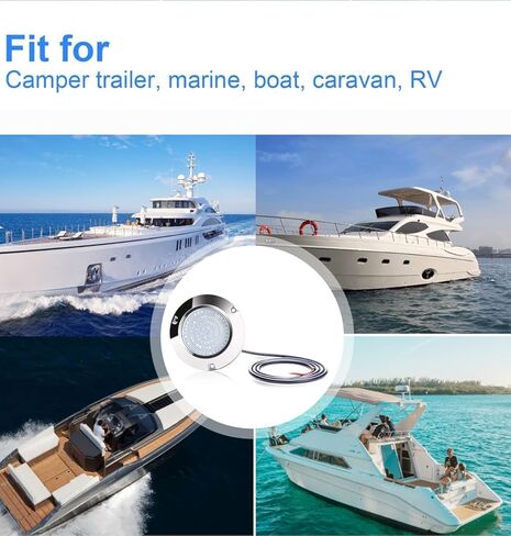 LED Underwater Light for Boats 316 Stainless Steel Boat Transom Mount Light, Waterproof LED Lights/Marine Lights 10-30V，for Stern Interior Navigation Deck Courtesy Night Fishing (Green) in Kuwait