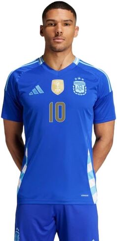 adidas Men's Argentina 24 Messi Away Jersey, Soccr-Arq-Sau/Lucid Blue/Blue Burst, Medium in Saudi Arabia