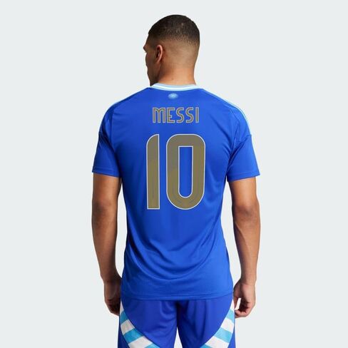 adidas Men's Argentina 24 Messi Away Jersey, Soccr-Arq-Sau/Lucid Blue/Blue Burst, Medium in Saudi Arabia