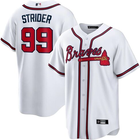 Outerstuff Spencer Strider Atlanta Braves #99 MLB Kids Youth 4-20 White Home Player Jersey in Saudi Arabia