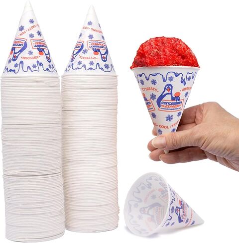200 Snow Cone Cups 6 Oz and 200 Spoon Straws in Saudi Arabia