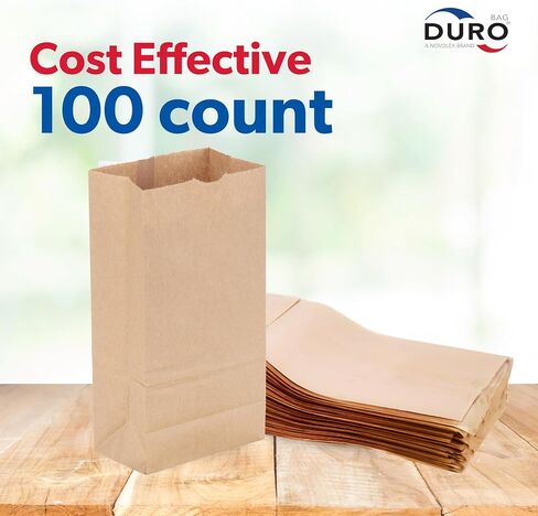 Duro Bag 5# SOS Bag 35# 100% Recycled Natural Kraft (100 Pack) in Kuwait