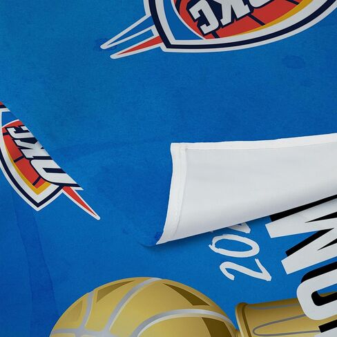 Oklahoma City Thunder 2025 NBA Champions Banner Up Printed Wall Hanging, Official Team Logo & Championship Years, 34" x 40" Polyester Tapestry, Bold Fan Decor for Home, Office, or Game Room in Saudi Arabia