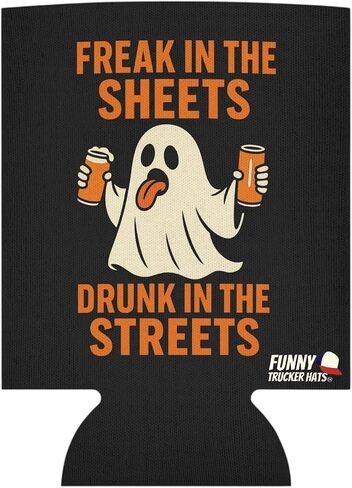 Just Here for the Boos Halloween Beer Sleeve – Funny Ghost Can Cooler – Neoprene Drink Holder for Parties, Camping, Tailgating, Bachelor/Bachelorette & Gag Gifts in Kuwait
