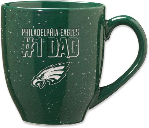 RICO Industries NFL Football Philadelphia Eagles Dad-Green 16 Oz Team Color Laser محفورة بقهوة سيراميك in Kuwait