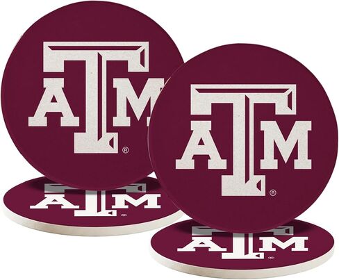 Desert Cactus Texas A&M University Ceramic Coasters 4 Aggies Tamu Stustorbent Drink Stakesits with Cork Packing (Design A) in Saudi Arabia