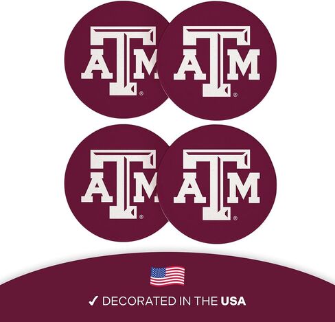 Desert Cactus Texas A&M University Ceramic Coasters 4 Aggies Tamu Stustorbent Drink Stakesits with Cork Packing (Design A) in Saudi Arabia