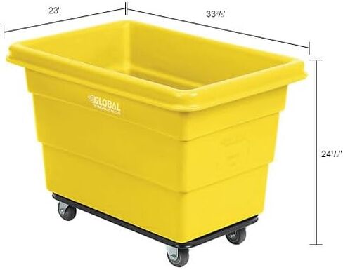 Global Industrial 6 Bushel Bushel Blastic Box Truck ، قاعدة هيكل الصلب ، 800 رطل. السعة ، 3 "عجلات مطاطية غير متناغمة ، أزرق ، 33-2/5" L x 23 "W × 24-1/2" H in Saudi Arabia