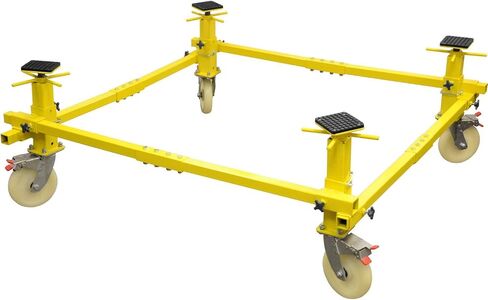 JEGS Auto Body Restoration Cart | 2000 LBS Capacity | Heavy-Duty Square Tube Steel Construction | Yellow Finish in Saudi Arabia