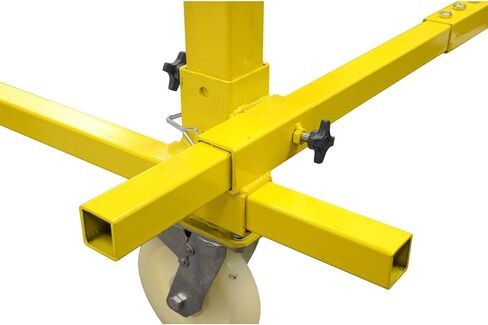 JEGS Auto Body Restoration Cart | 2000 LBS Capacity | Heavy-Duty Square Tube Steel Construction | Yellow Finish in Saudi Arabia