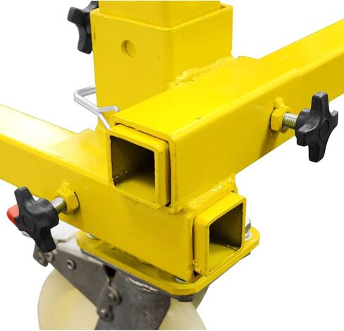 JEGS Auto Body Restoration Cart | 2000 LBS Capacity | Heavy-Duty Square Tube Steel Construction | Yellow Finish in Saudi Arabia