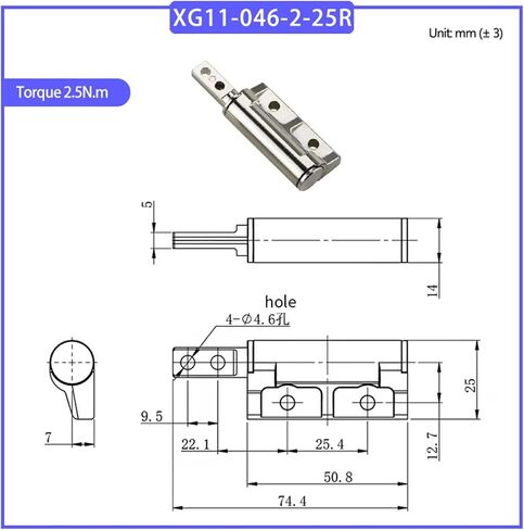 Damping Hinge Zinc Alloy is Used Damping Band Spiral Stop Shaft 1Pcs(XG11-046-2-15R) in Saudi Arabia