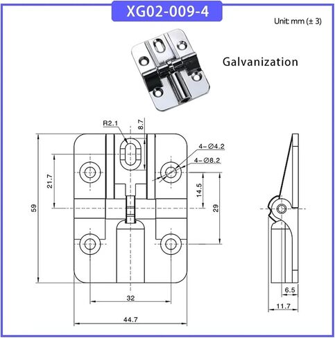 Hidden Visible Installation Buckle Hinge Zinc Alloy 90/180 Degree 1Pcs(XG02-009-4) in Saudi Arabia