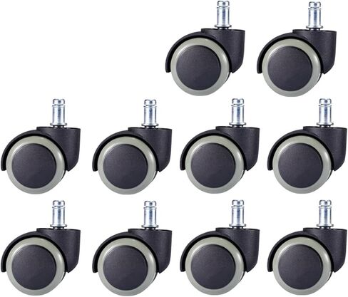 Universal Mute Chair Wheel Caster 2 Inch 50kg Swivel Castor Furniture Wheels Roller Rubber 10Pcs(Embed Type) in Saudi Arabia