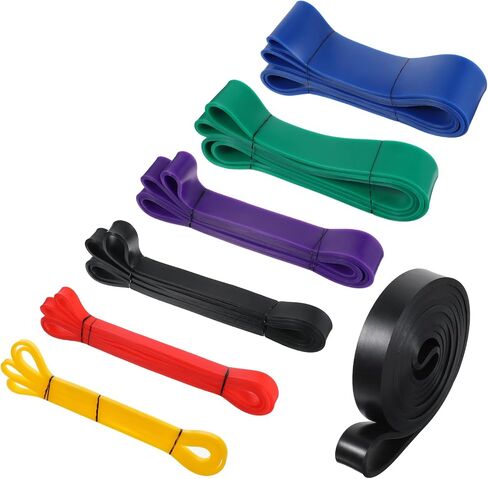 Pull Up Bands, Resistance Bands, Pull Up Assistance Band Set of 6 for Men & Women, Exercise Workout Band for Working Out, Body Stretching, Physical Therapy, Muscle Training in Saudi Arabia