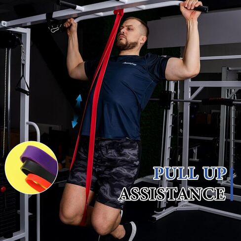 Pull Up Bands, Resistance Bands, Pull Up Assistance Band Set of 6 for Men & Women, Exercise Workout Band for Working Out, Body Stretching, Physical Therapy, Muscle Training in Saudi Arabia