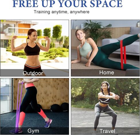 Pull Up Bands, Resistance Bands, Pull Up Assistance Band Set of 6 for Men & Women, Exercise Workout Band for Working Out, Body Stretching, Physical Therapy, Muscle Training in Saudi Arabia