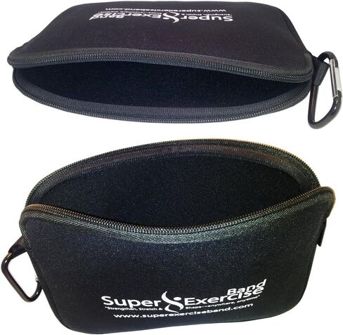 USA Neoprene Zipper Carry Pouch for Yoga, Resistance Bands and Workout Gear Accessories. Travel Organizer Bag also fits most MP3 players, cell phones, Kindle and Mini-tablets. in Saudi Arabia