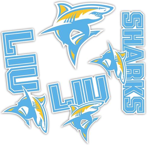 Desert Cactus Long Island University ملصق Liu Sharks Sticker Vinyl Scal in Saudi Arabia