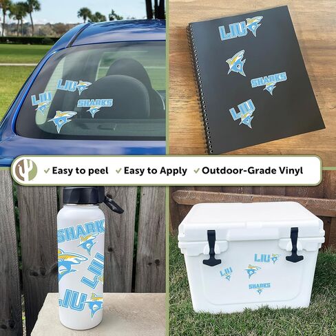 Desert Cactus Long Island University ملصق Liu Sharks Sticker Vinyl Scal in Saudi Arabia