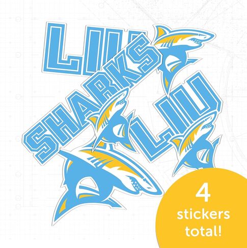 Desert Cactus Long Island University ملصق Liu Sharks Sticker Vinyl Scal in Saudi Arabia
