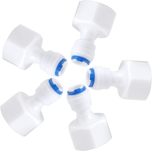 1/4 Push to Connect Fittings, Plastic 1/4 Quick Connect Fittings, 6Pcs Push to Connect Fitting, Water Line Fitting with RO 1/4 Tube OD 1/2 Female Push for Water Filter in Saudi Arabia