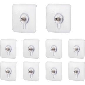 20 PCS Adhesive Wall Hooks(17lb Max),Picture Hangers Without Nails,Wall Hangers Without Nails,Bathroom, Heavy Duty Adhesive Hooks for Kitchen in Saudi Arabia