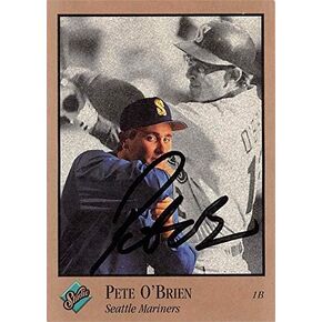 Pete O'Brien autographed Baseball Card (Seattle Mariners, 67) 1992 Leaf Studio #238 - MLB Autographed Baseball Cards in Saudi Arabia
