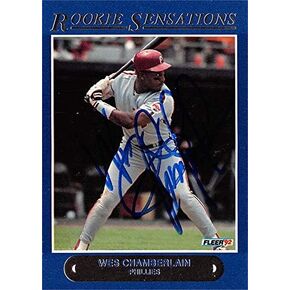 Wes Chamberlain autographed Baseball Card (Philadelphia Phillies) 1992 Fleer Rookie Sensations #16 - Baseball Slabbed Autographed Cards in Saudi Arabia