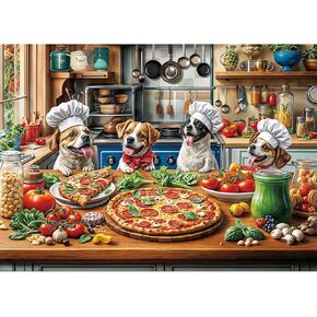 Food Feast Jigsaw Buzzles ، ألغاز للبالغين 1000 قطعة ، لعبة Lumière's Banquet Phovzles الصعبة ، ألغاز الديكور المنزلي ، لا يتشابك بشكل مثالي الغبار in Kuwait