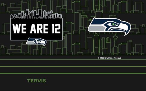 Tervis Traveler NFL Seattle Seahawks - Slogan Triple Walled Insulated Tumbler Travel Cup Keeps Drinks Cold & Hot, 20oz, Stainless Steel in Saudi Arabia