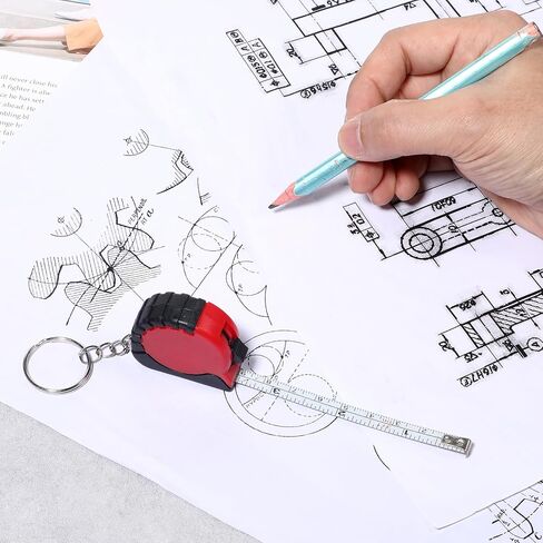 4 Pcs Mini Keychain Tape Measure 3Ft Retractable Measuring Tape Portable Pocket Measurement Tape with Stable Slide Lock Measuring Tape Ruler for Body Measuring Easy Read Metric/Inch in Saudi Arabia